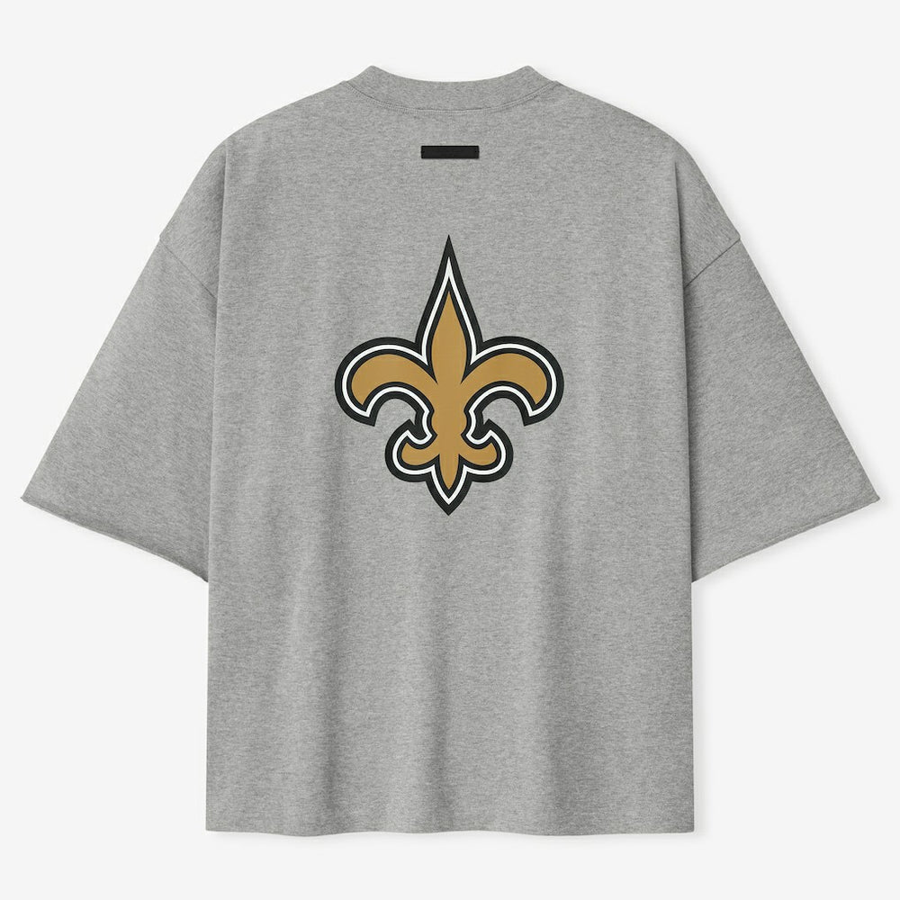 New Orleans Saints Fear of God x NFL Unisex 3/4-Sleeve T-Shirt Heather Gray - NFL