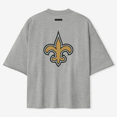 New Orleans Saints Fear of God x NFL Unisex 3/4-Sleeve T-Shirt Heather Gray - NFL