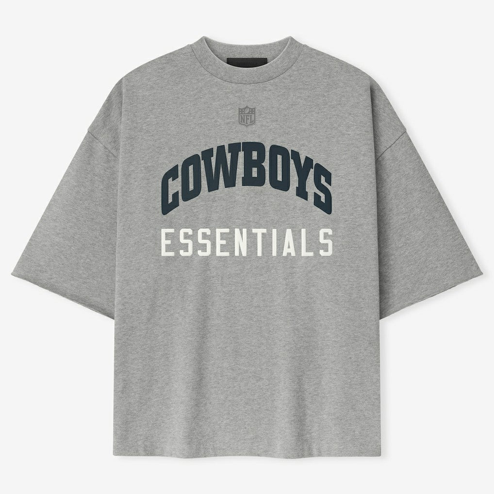 Dallas Cowboys Fear of God x NFL Unisex 3/4-Sleeve T-Shirt Heather Gray - NFL