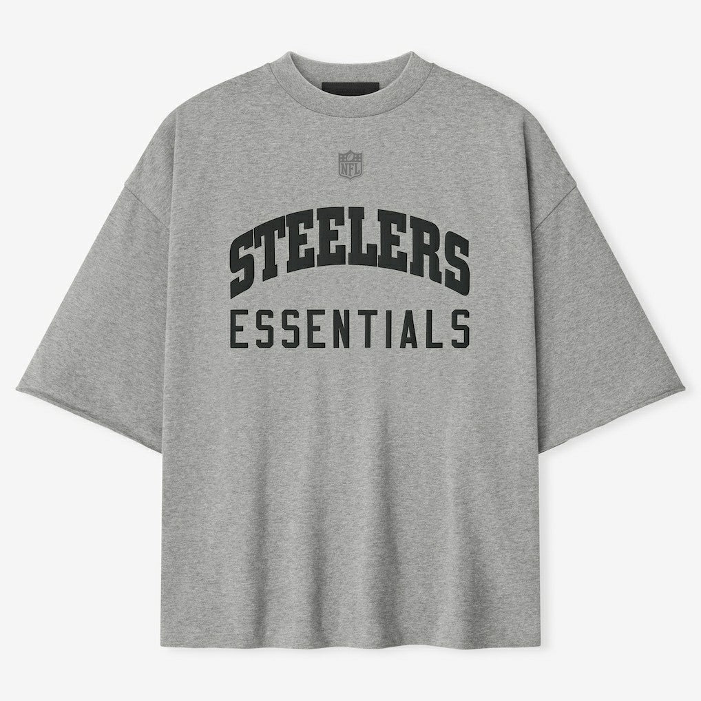Pittsburgh Steelers Fear of God x NFL Unisex 3/4-Sleeve T-Shirt Heather Gray - NFL