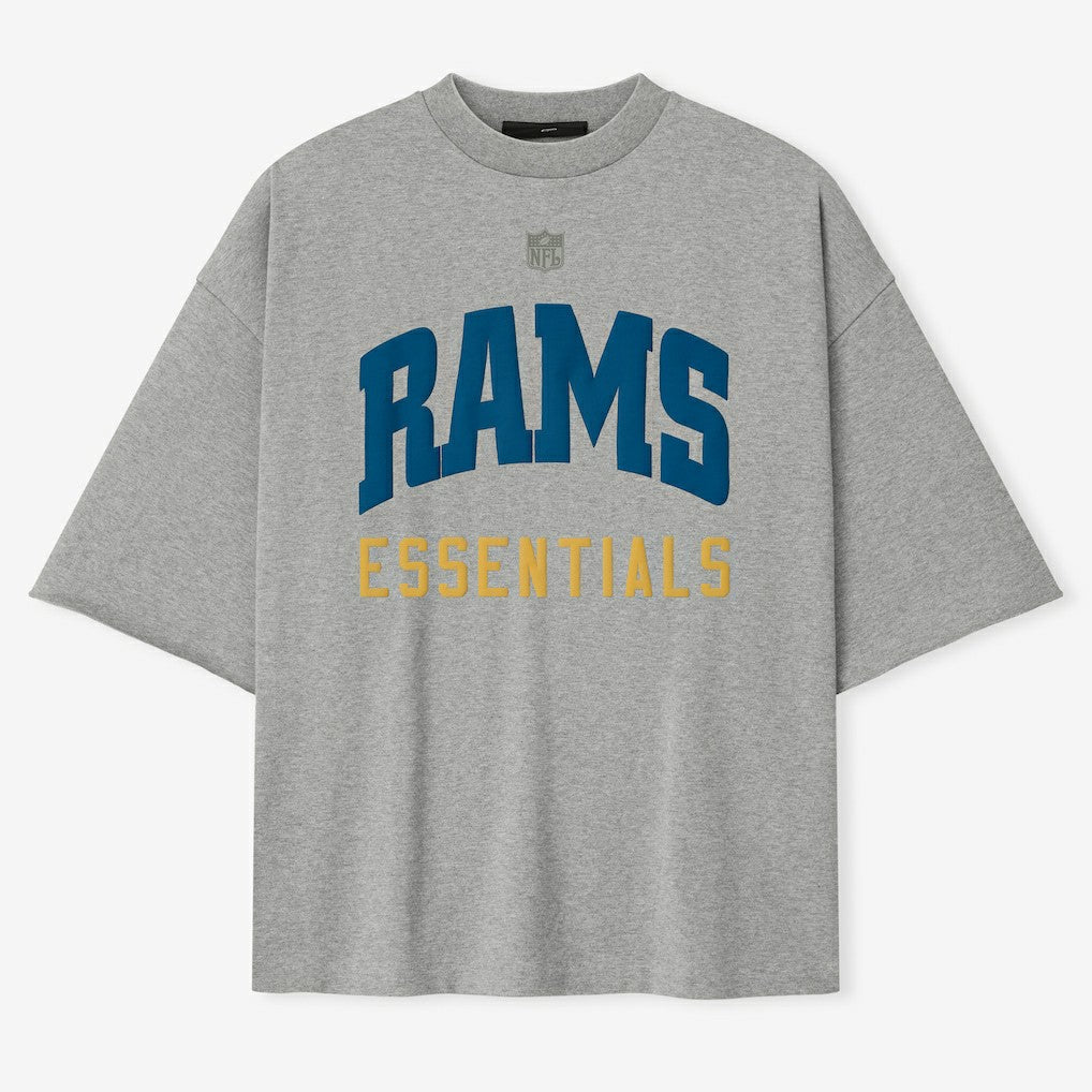 Los Angeles Rams Fear of God x NFL Unisex 3/4-Sleeve T-Shirt Heather Gray - NFL