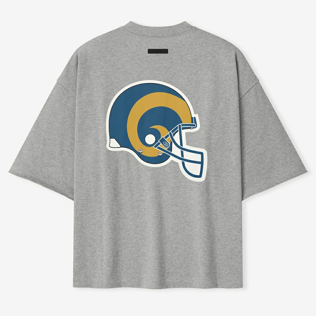 Los Angeles Rams Fear of God x NFL Unisex 3/4-Sleeve T-Shirt Heather Gray - NFL