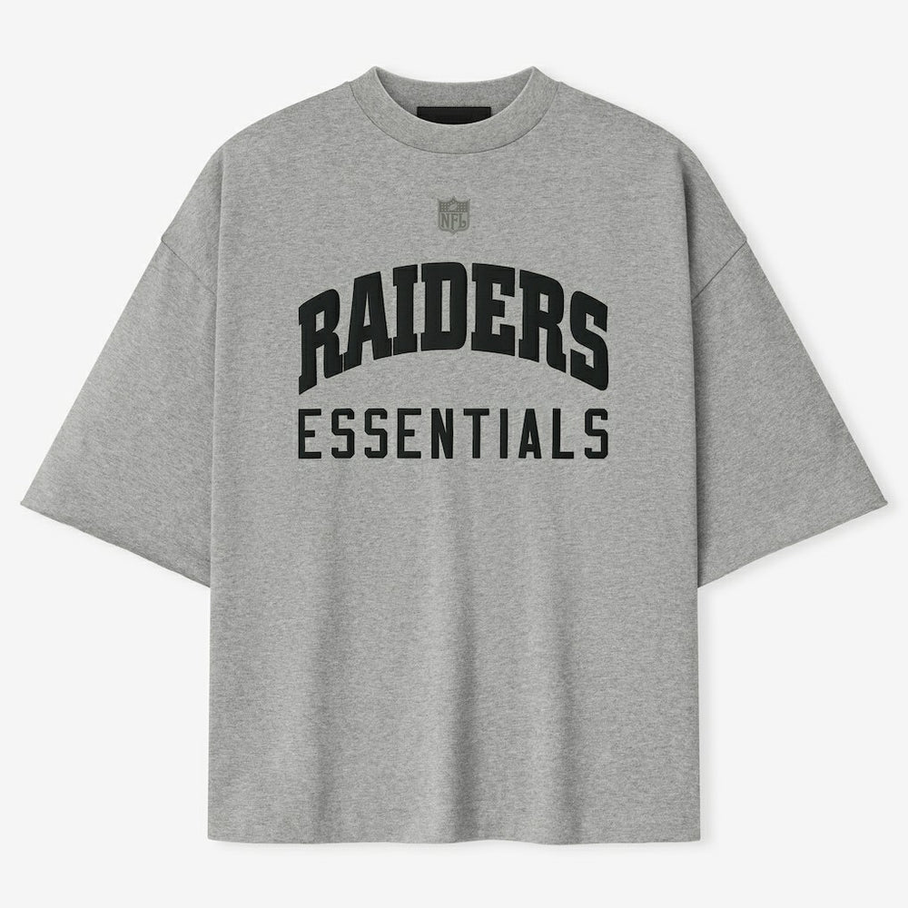 Las Vegas Raiders Fear of God x NFL Unisex 3/4-Sleeve T-Shirt Heather Gray - NFL