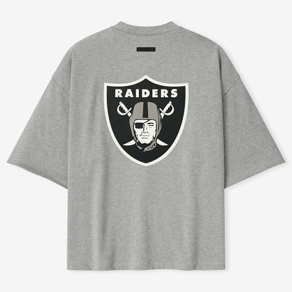 Las Vegas Raiders Fear of God x NFL Unisex 3/4-Sleeve T-Shirt Heather Gray - NFL