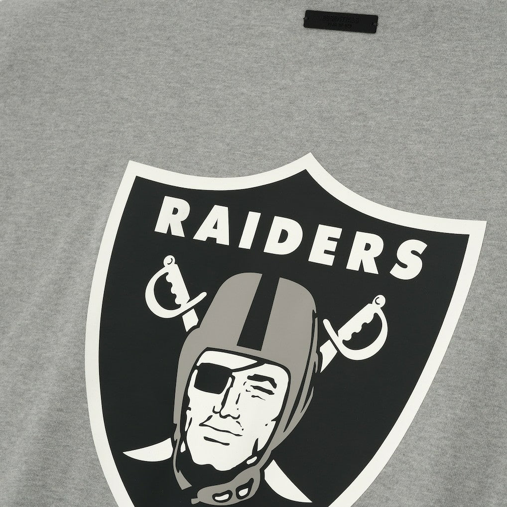 Las Vegas Raiders Fear of God x NFL Unisex 3/4-Sleeve T-Shirt Heather Gray - NFL