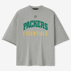 Green Bay Packers Fear of God x NFL Unisex 3/4-Sleeve T-Shirt Heather Gray - NFL
