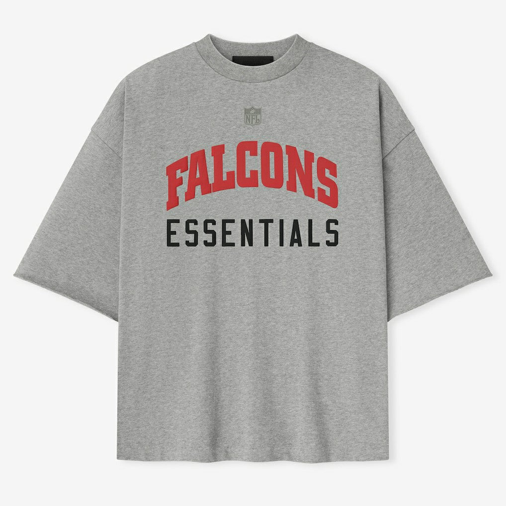 Atlanta Falcons Fear of God x NFL Unisex 3/4-Sleeve T-Shirt Heather Gray - NFL