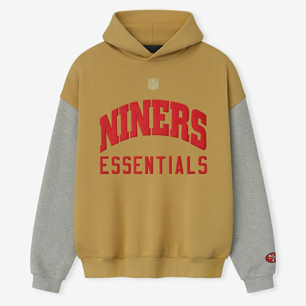 San Francisco 49ers Fear of God x NFL Unisex Sport Hoodie Gold/Heather Gray - NFL