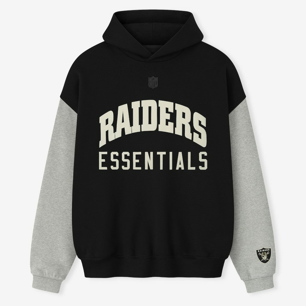 Las Vegas Raiders Fear of God x NFL Unisex Sport Hoodie Black/Heather Gray - NFL