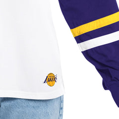 NBA - Los Angeles Lakers G-III 4Her by Carl Banks Women's Key Player Oversized Hooded Long Sleeve T-Shirt - White/Purple