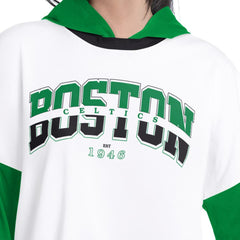 NBA - Boston Celtics G-III 4Her by Carl Banks Women's Key Player Oversized Hooded Long Sleeve T-Shirt - White/Green