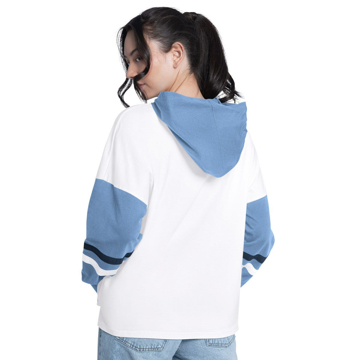 NBA - Memphis Grizzlies G-III 4Her by Carl Banks Women's Key Player Oversized Hooded Long Sleeve T-Shirt - White/Blue