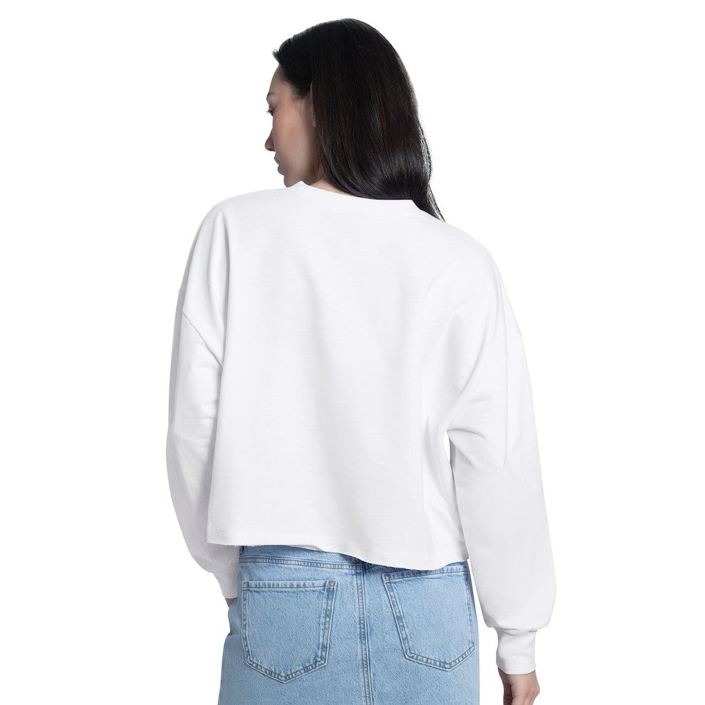 NBA - San Antonio Spurs G-III 4Her by Carl Banks Women's Bleachers Cropped French Terry Sweatshirt - White