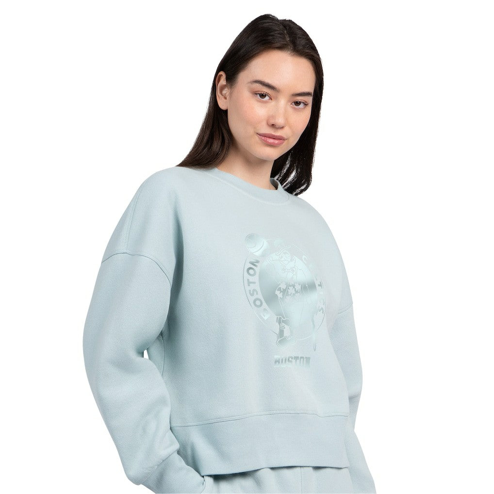 NBA - Boston Celtics Starter Women's Pastel Boxy Sweatshirt - Cream