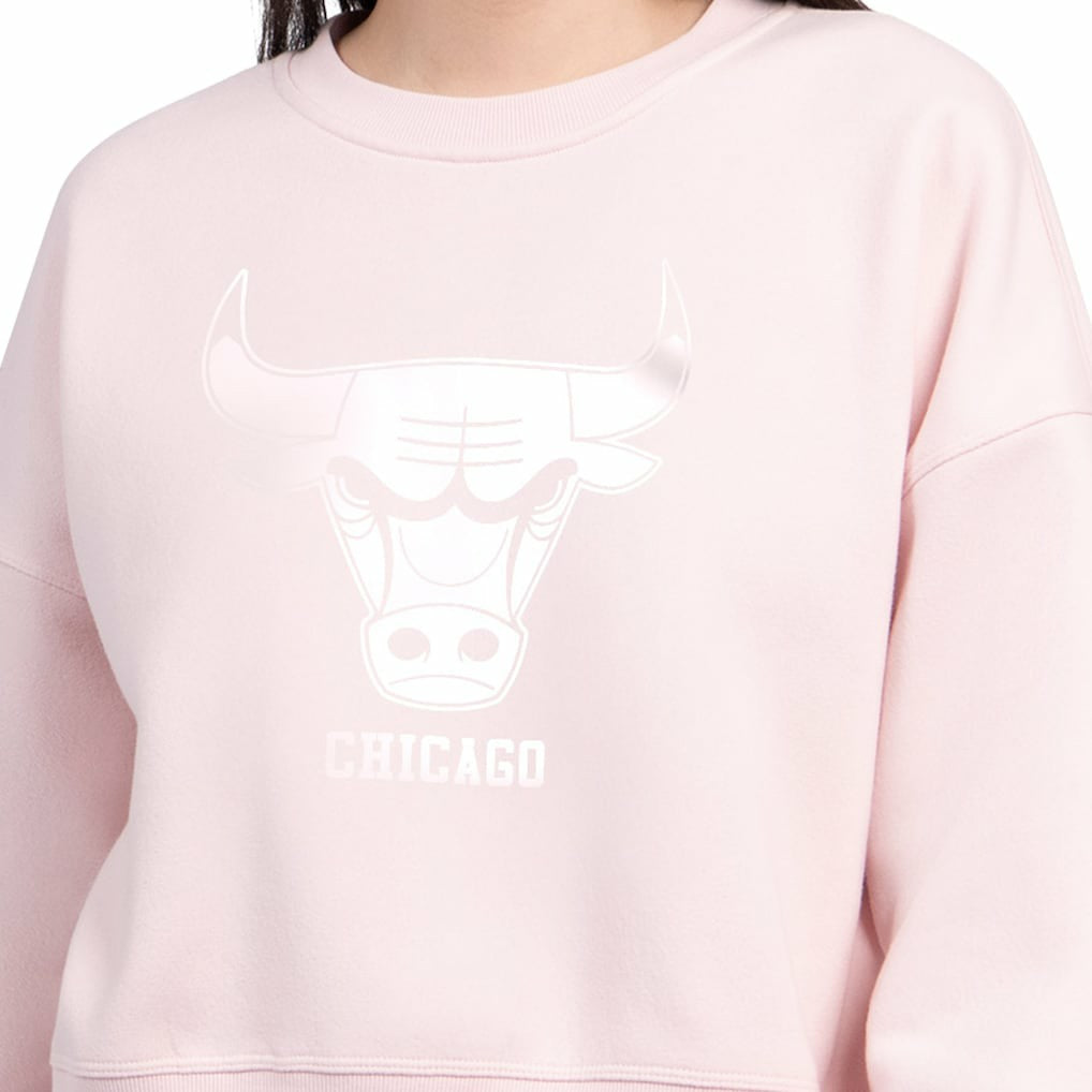 NBA - Chicago Bulls Starter Women's Pastel Boxy Sweatshirt - Light Pink