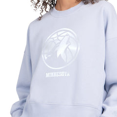 NBA - Minnesota Timberwolves Starter Women's Pastel Boxy Sweatshirt - Light Blue