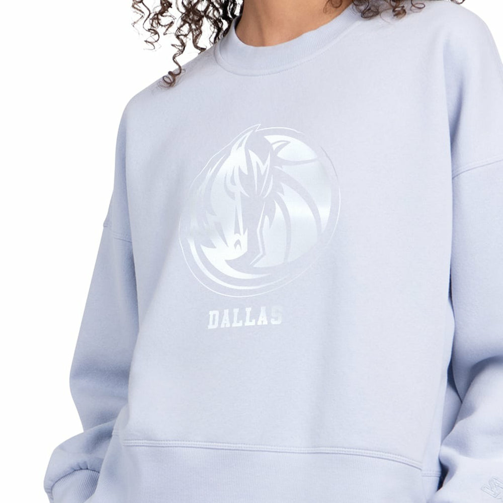 NBA - Dallas Mavericks Starter Women's Pastel Boxy Sweatshirt - Light Blue
