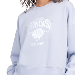 NBA - New York Knicks Starter Women's Pastel Boxy Sweatshirt - Light Blue