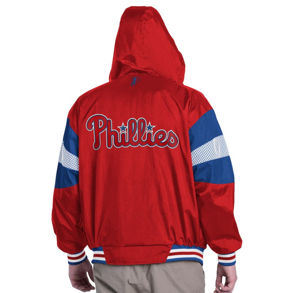 Philadelphia Phillies Pro Player Legacy Lightweight Full-Zip Hooded Jacket Clearance