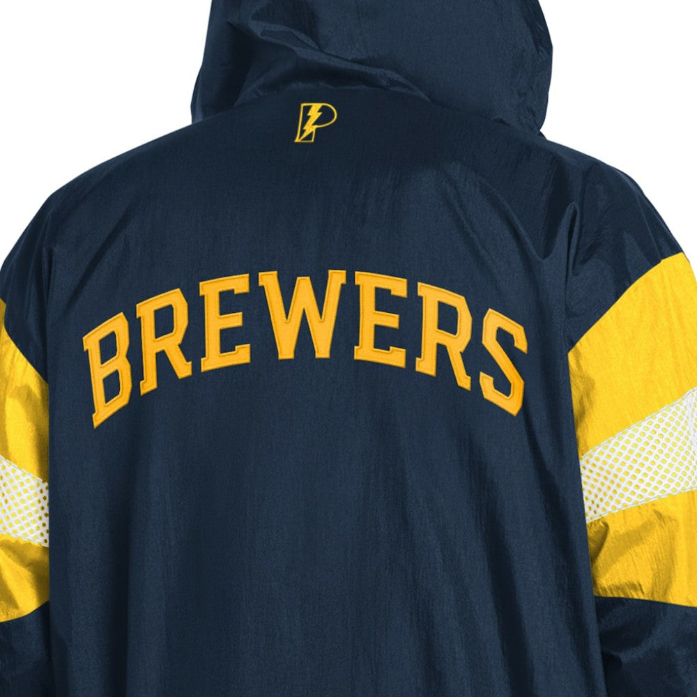 Milwaukee Brewers Pro Player Legacy Lightweight Full-Zip Hooded Jacket for sale