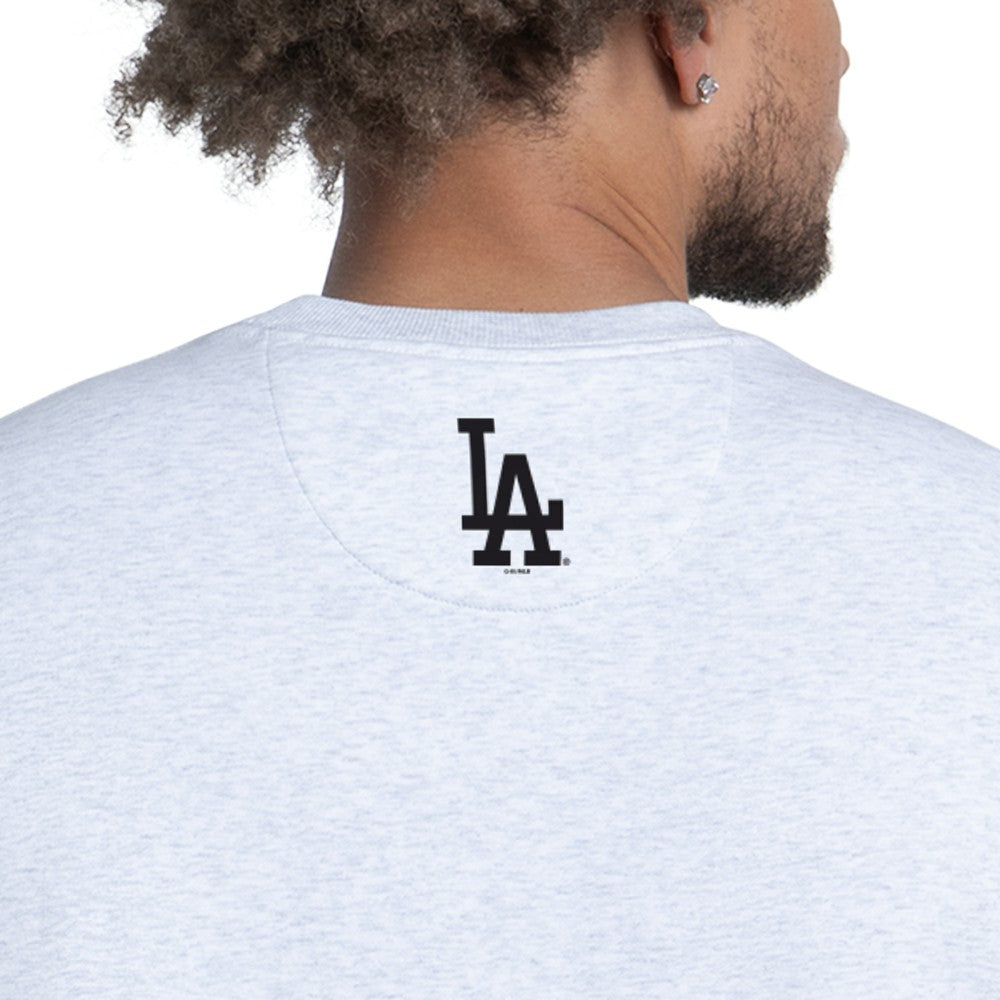 Los Angeles Dodgers Starter Face of Ice Blue French Terry Sweatshirt Lifestyle