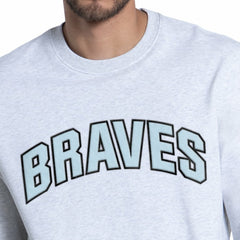 Atlanta Braves Starter Face of Ice Blue French Terry Sweatshirt for sale