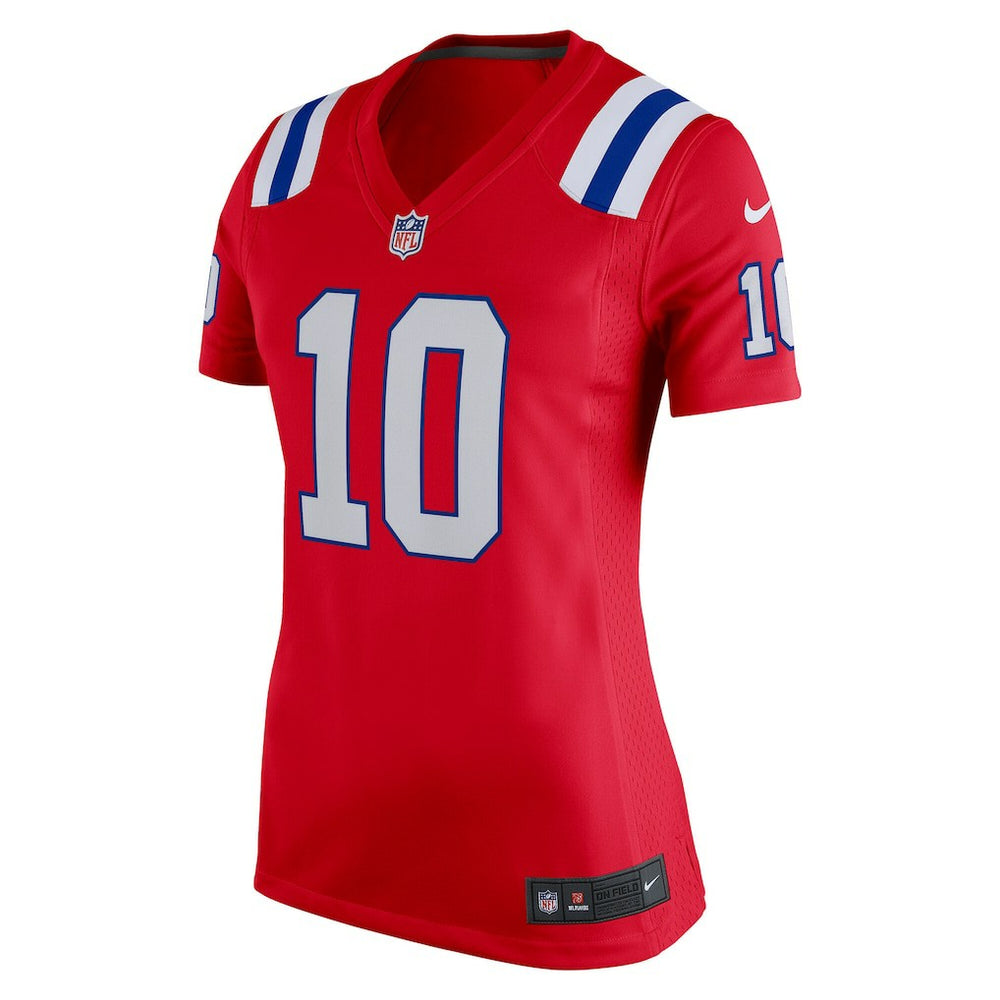 Drake Maye New England Patriots Women's Alternate Game Jersey Red - Nike
