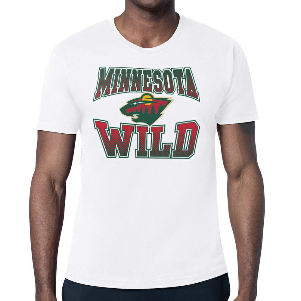 Minnesota Wild - Starter Comic Style Team Graphic T-Shirt White