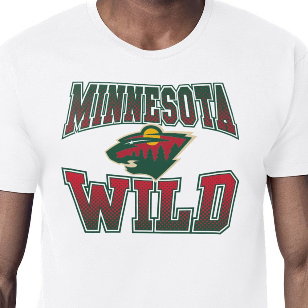Minnesota Wild - Starter Comic Style Team Graphic T-Shirt White