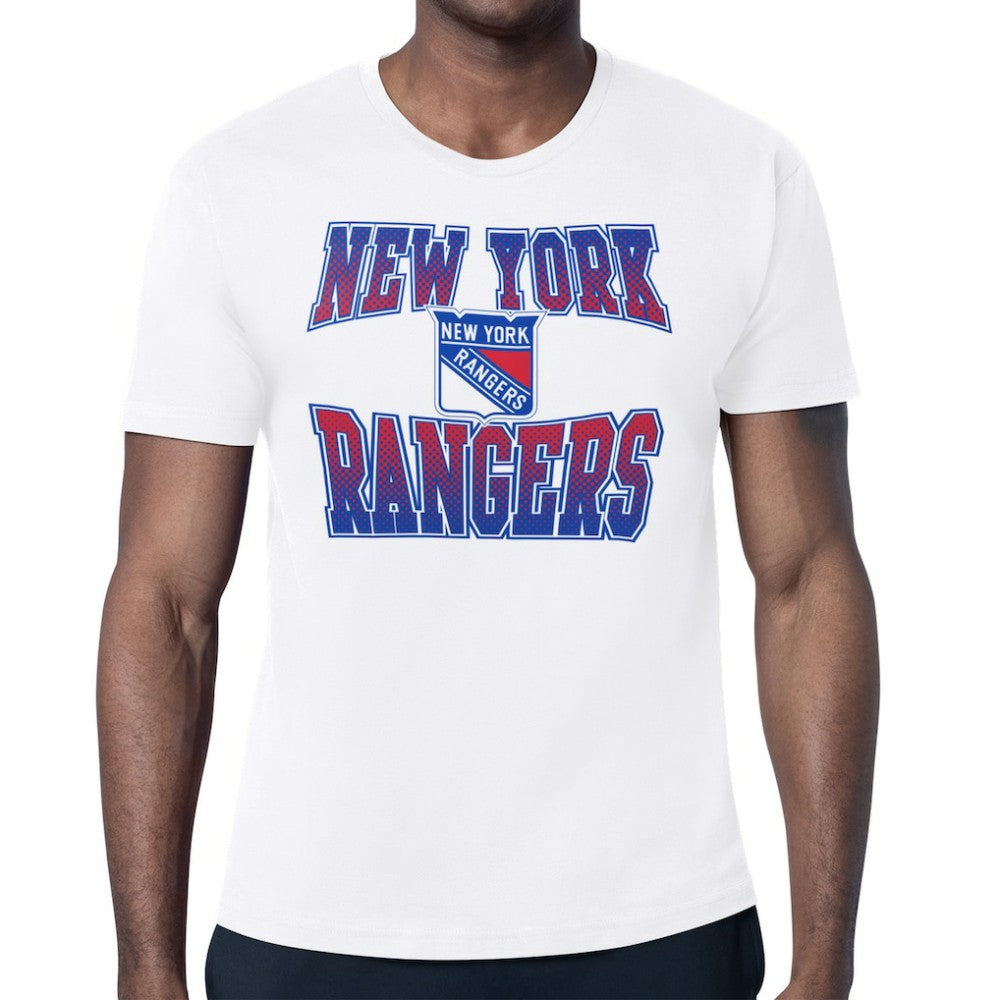 New York Rangers Starter Comic Style Team Graphic T-Shirt White