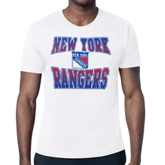 New York Rangers Starter Comic Style Team Graphic T-Shirt White