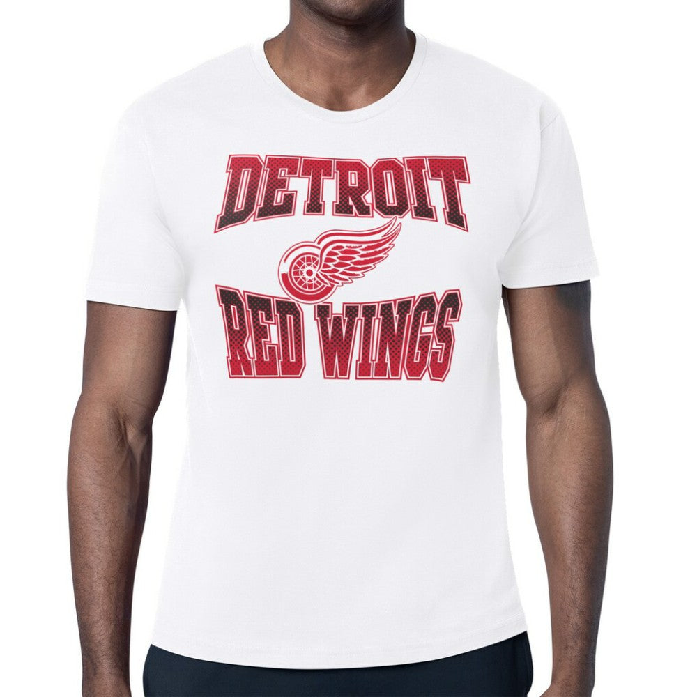 Detroit Red Wings - Starter Comic Style Team Graphic T-Shirt White