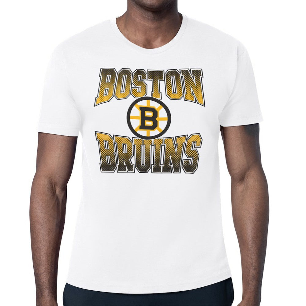 Boston Bruins Starter Comic Style Team Graphic T-Shirt White