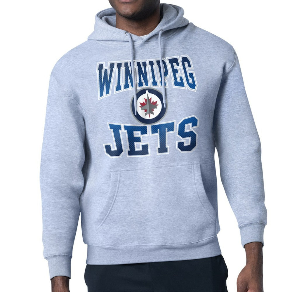 Winnipeg Jets - Starter Comic Style Team Graphic Hoodie Gray