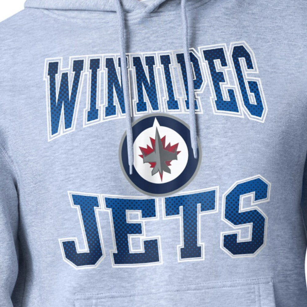 Winnipeg Jets - Starter Comic Style Team Graphic Hoodie Gray