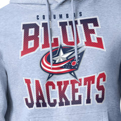 Columbus Blue Jackets - Starter Comic Style Team Graphic Hoodie Gray
