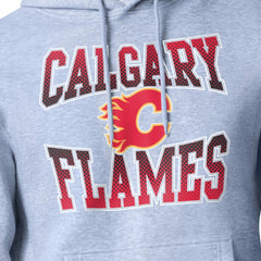 Calgary Flames - Starter Comic Style Team Graphic Hoodie Gray