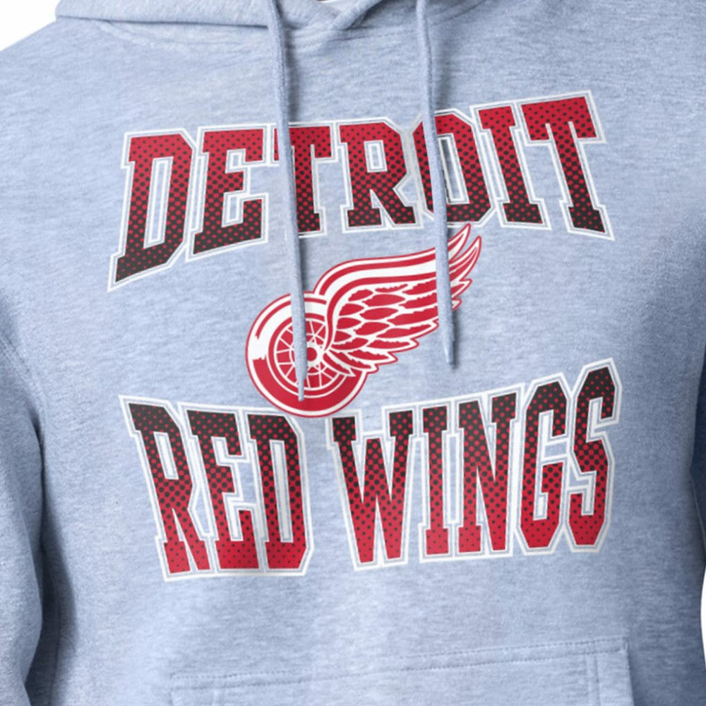 Detroit Red Wings - Starter Comic Style Team Graphic Hoodie Gray
