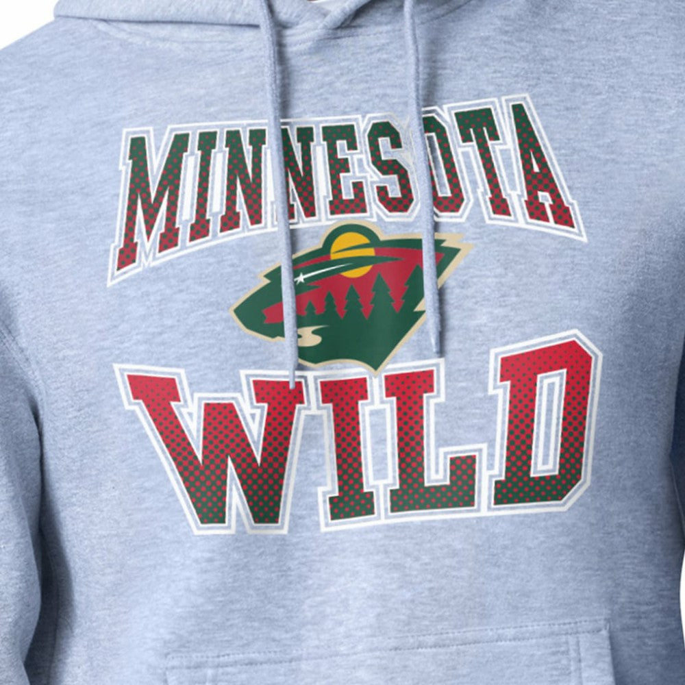Minnesota Wild - Starter Comic Style Team Graphic Hoodie Gray