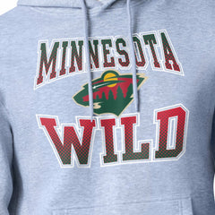 Minnesota Wild - Starter Comic Style Team Graphic Hoodie Gray
