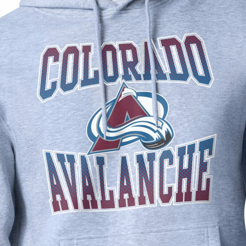 Colorado Avalanche - Starter Comic Style Team Graphic Hoodie Gray
