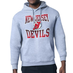 New Jersey Devils - Starter Comic Style Team Graphic Hoodie Gray