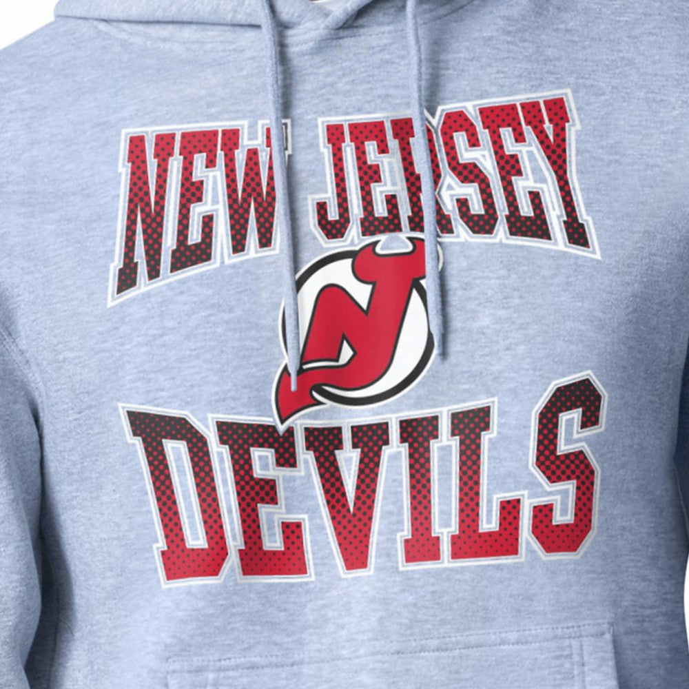 New Jersey Devils - Starter Comic Style Team Graphic Hoodie Gray