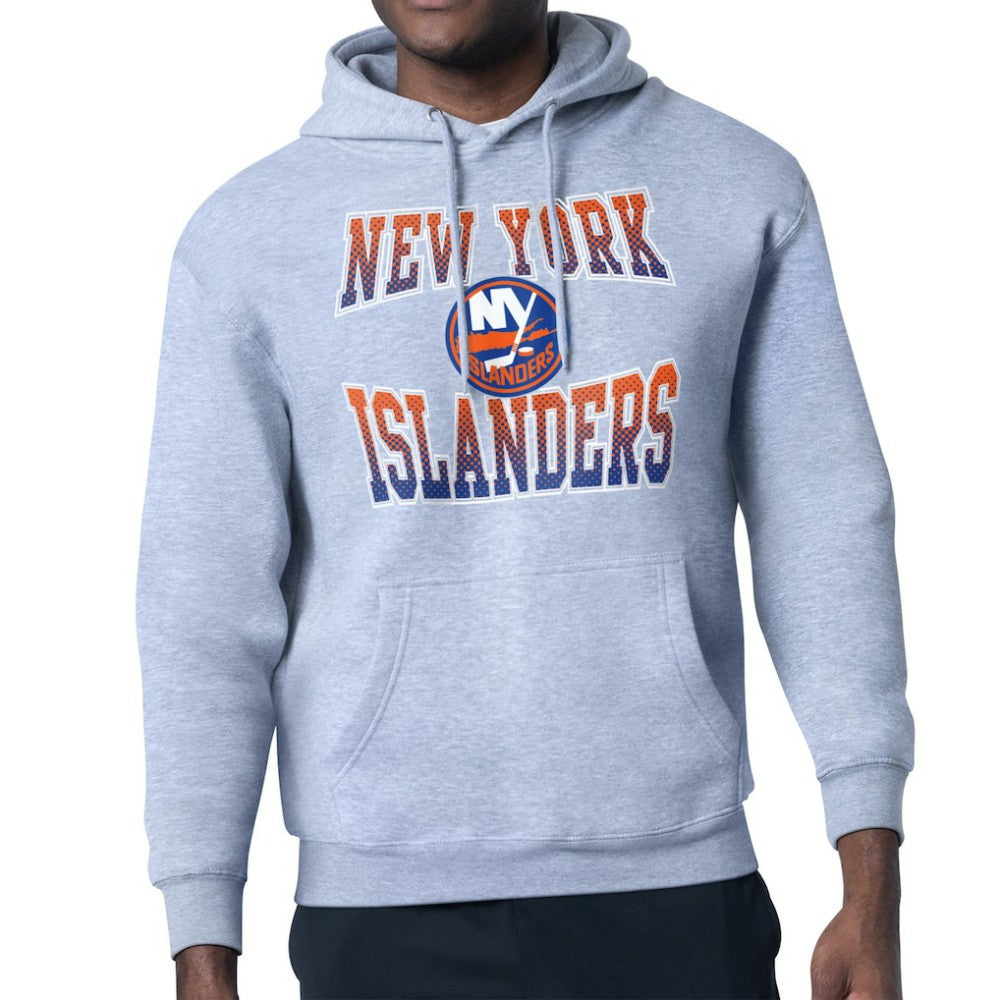New York Islanders - Starter Comic Style Team Graphic Hoodie Gray