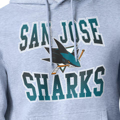 San Jose Sharks - Starter Comic Style Team Graphic Hoodie Gray