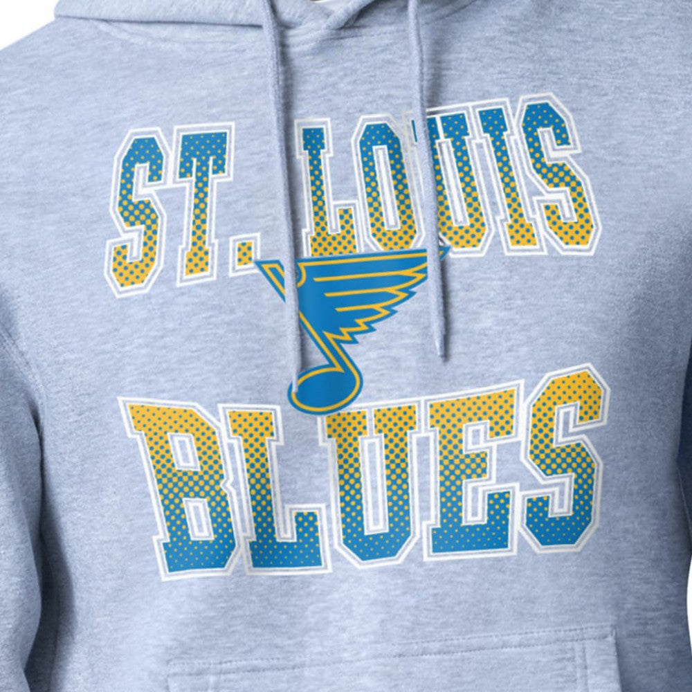 St. Louis Blues - Starter Comic Style Team Graphic Hoodie Gray