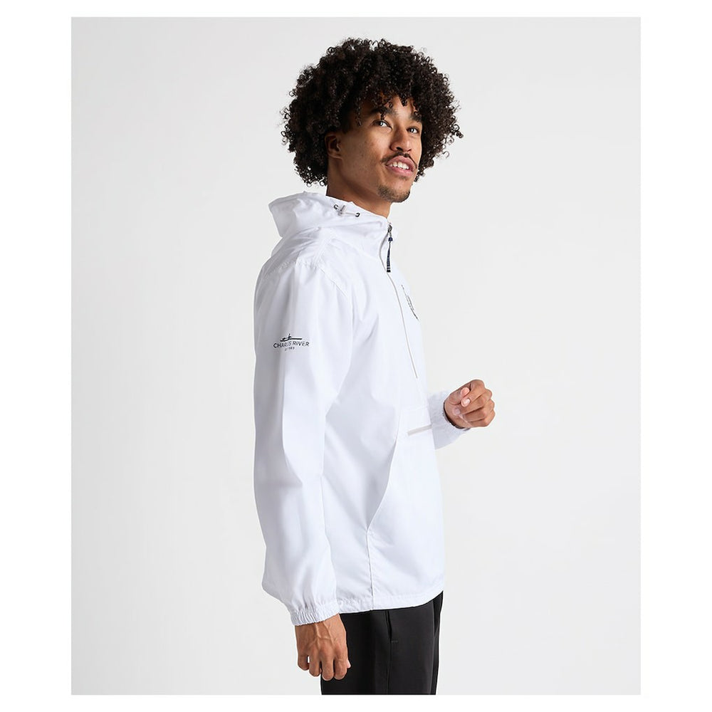 Charles River x New England Patriots Pack-N-Go Half-Zip Hoodie White - NFL