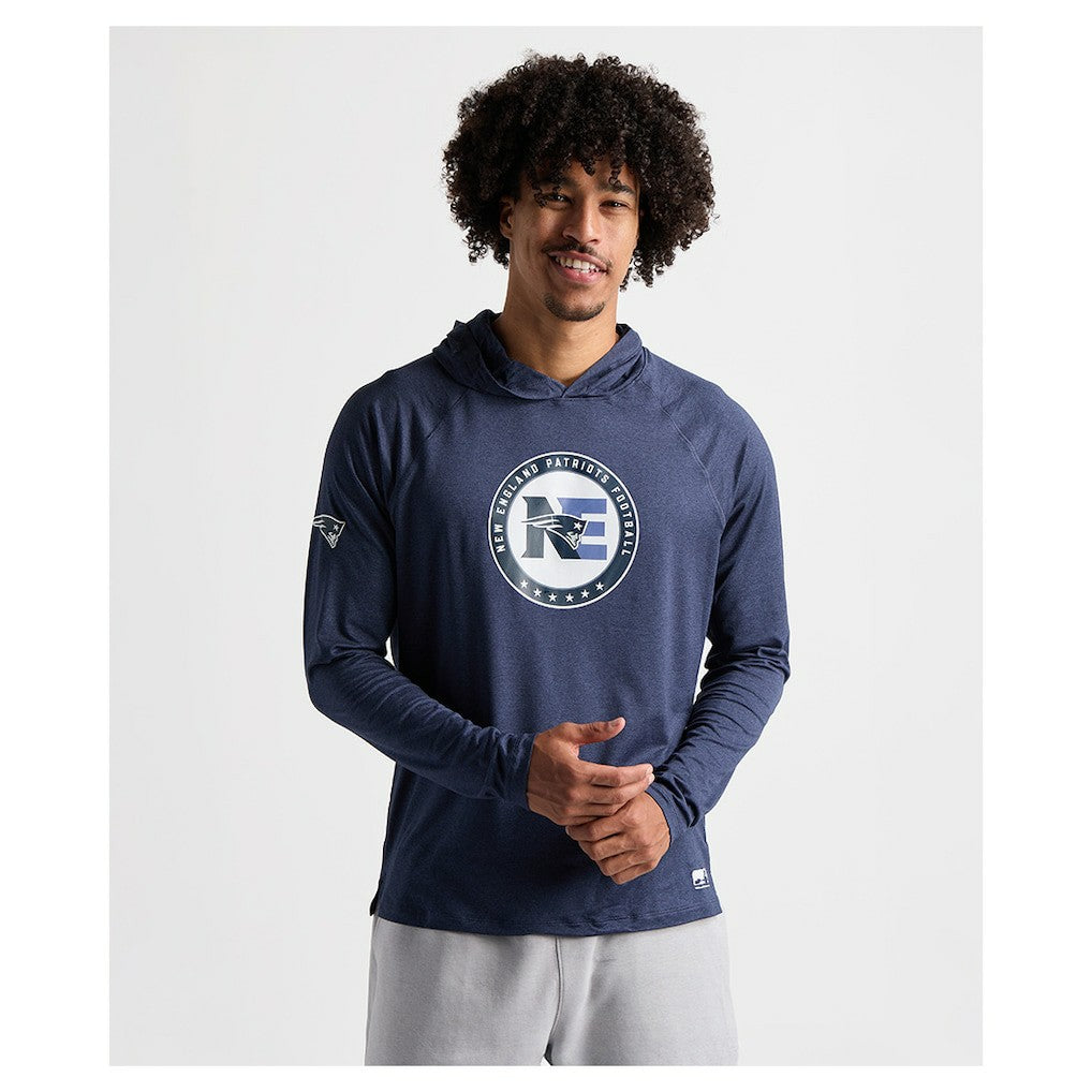 Charles River x New England Patriots Cayak Hooded Long Sleeve T-Shirt Navy - NFL