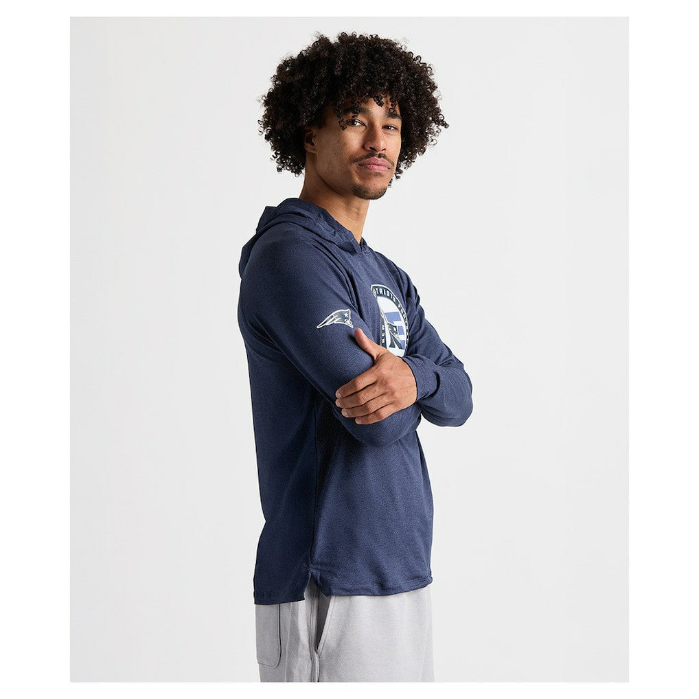 Charles River x New England Patriots Cayak Hooded Long Sleeve T-Shirt Navy - NFL
