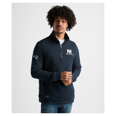 Charles River x New England Patriots Franconia Quilted Quarter-Zip Sweatshirt Navy - NFL
